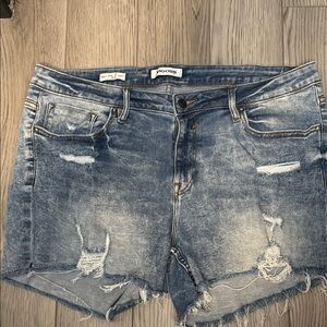 Vigoss Blue Jean Shorts Distressed Style